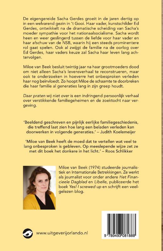 Daar praten wij niet over achterkant