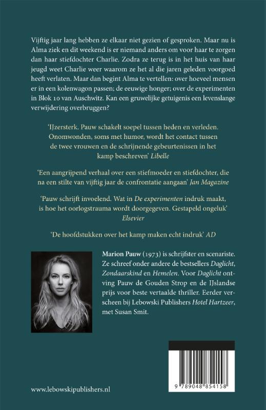 De experimenten achterkant