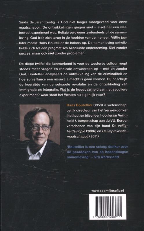 Het seculiere experiment achterkant