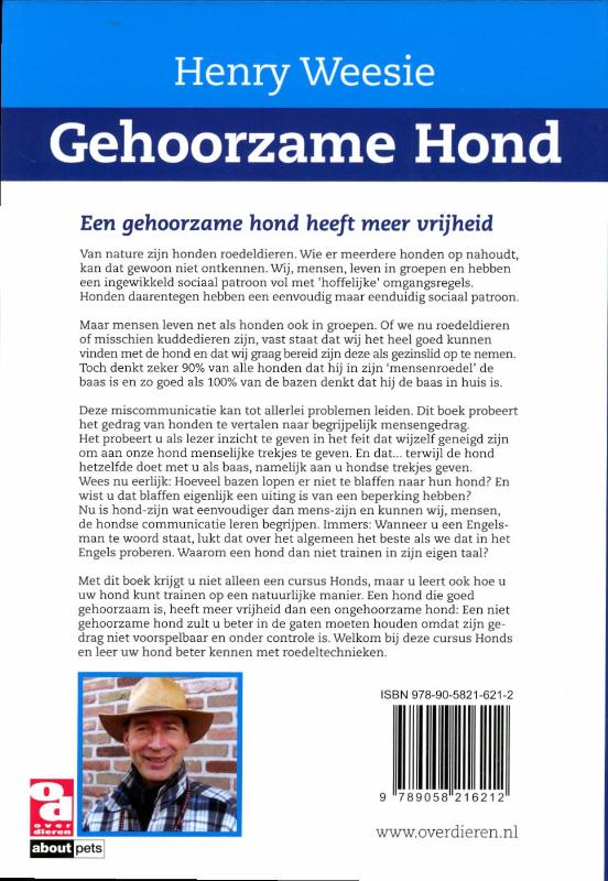 Gehoorzame hond / Over Dieren achterkant