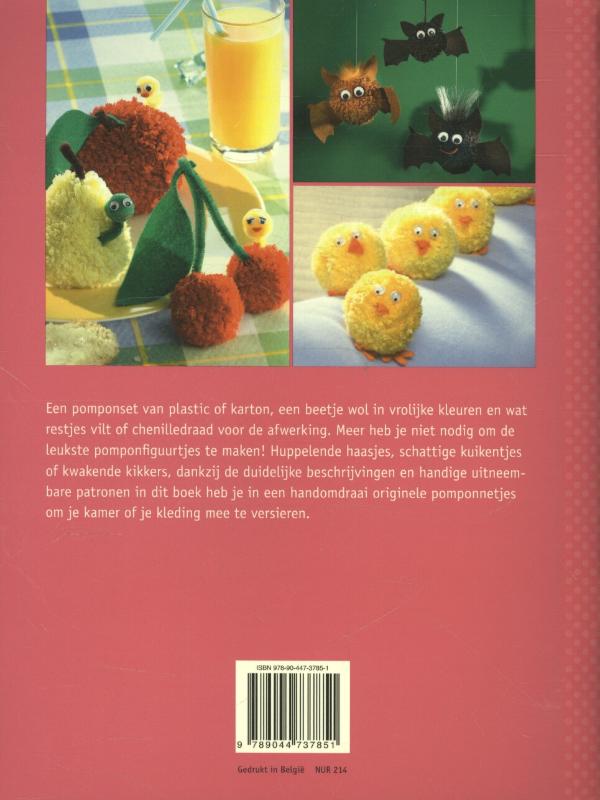 Leuke knutsels met pompons achterkant