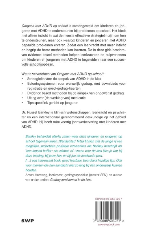 Omgaan met ADHD op school achterkant