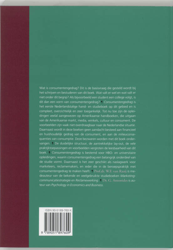 Consumentengedrag achterkant