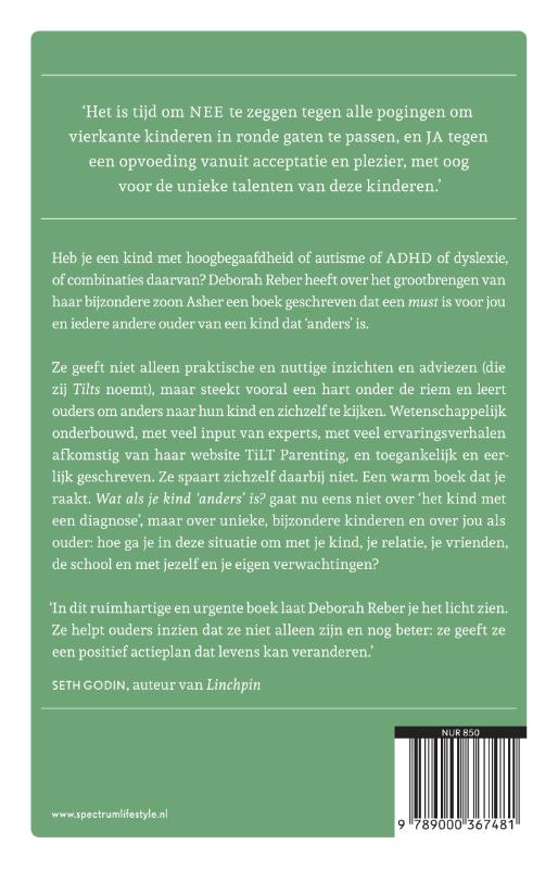Wat als je kind 'anders' is? achterkant