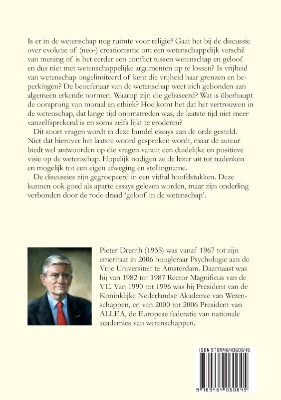 Geloof in de wetenschap achterkant