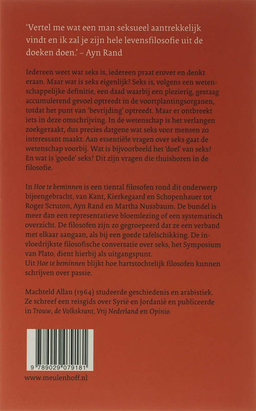 Hoe Te Beminnen achterkant