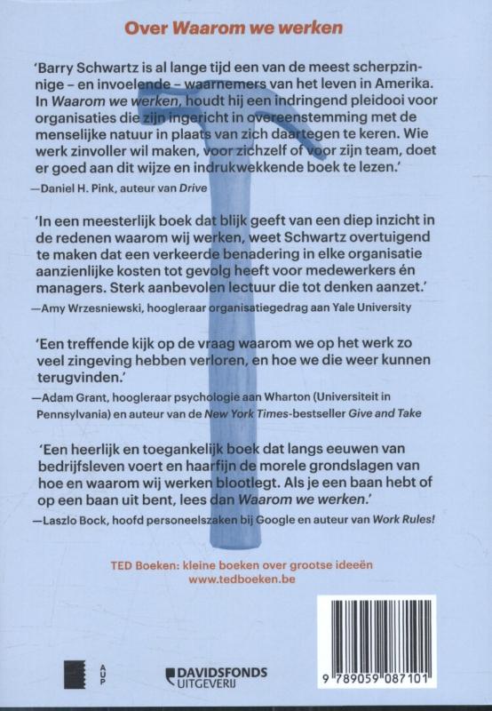 Waarom we werken / TED-boeken / 3 achterkant