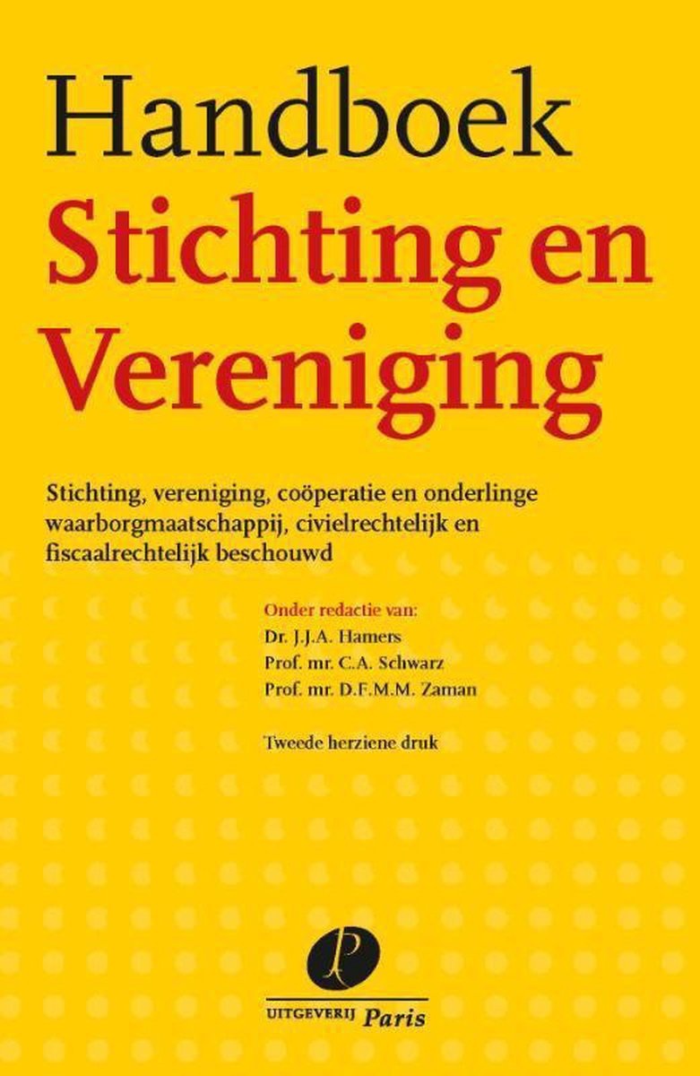 Handboek stichting en vereniging