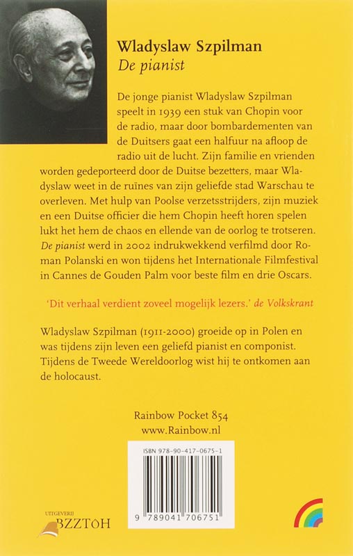 De Pianist achterkant