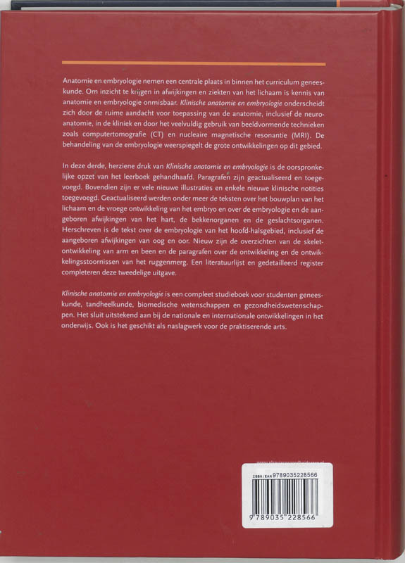 Klinische anatomie en embryologie deel 1 achterkant