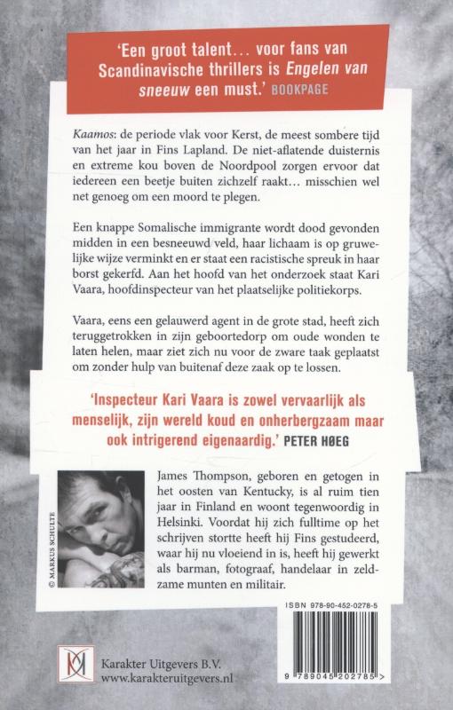 Engelen van sneeuw / Inspecteur Vaara-serie achterkant