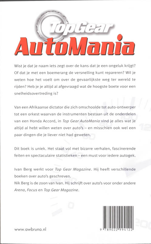 Auto Mania / Top Gear achterkant