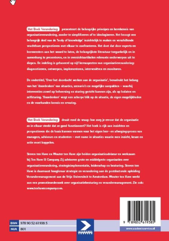 Het boek verandering achterkant