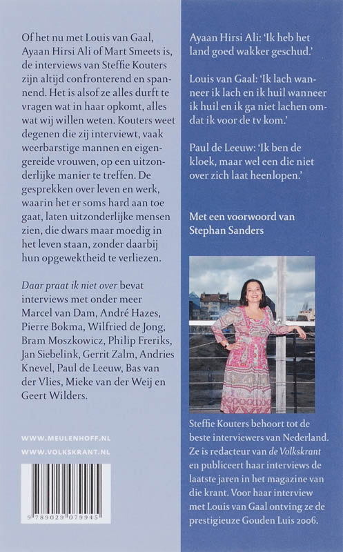Daar Praat Ik Niet Over. Interviews achterkant