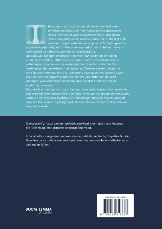 Transparantie, icoon van een dolende overheid achterkant