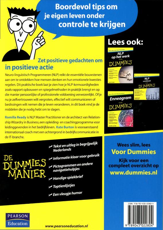NLP voor Dummies / Voor Dummies achterkant