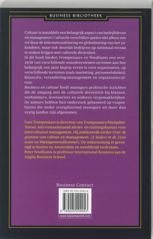 Business en cultuur / Business bibliotheek achterkant