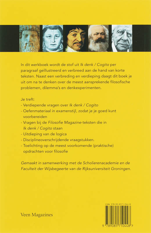 Ik denk/ Cogito Havo Werkboek achterkant