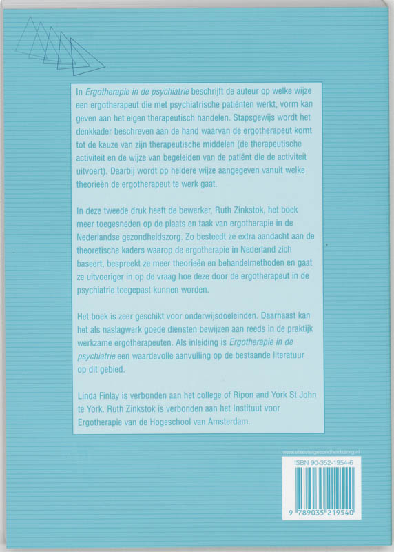 Ergotherapie in de psychiatrie achterkant