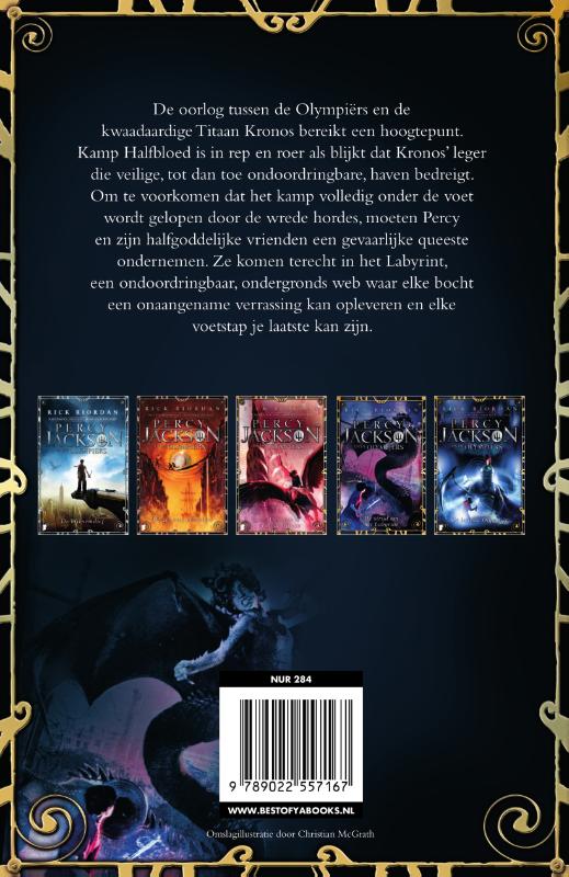 De strijd om het labyrint / Percy Jackson en de Olympiërs / 4 achterkant