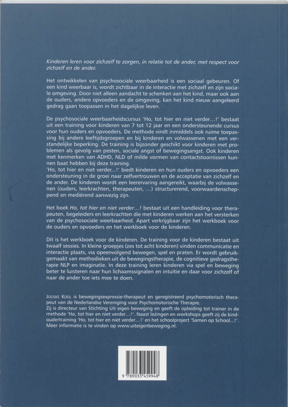 Ho, tot hier en niet verder ... Werkboek voor kinderen achterkant