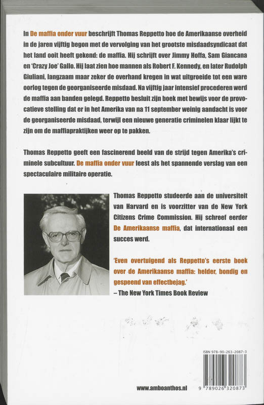 De Maffia Onder Vuur achterkant