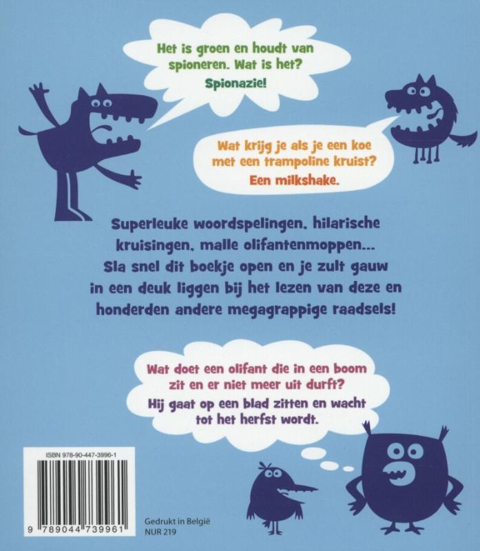 De grappigste raadsels voor kinderen achterkant