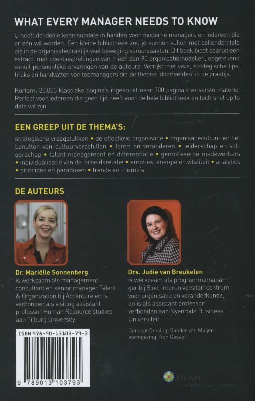 What every manager needs to know achterkant