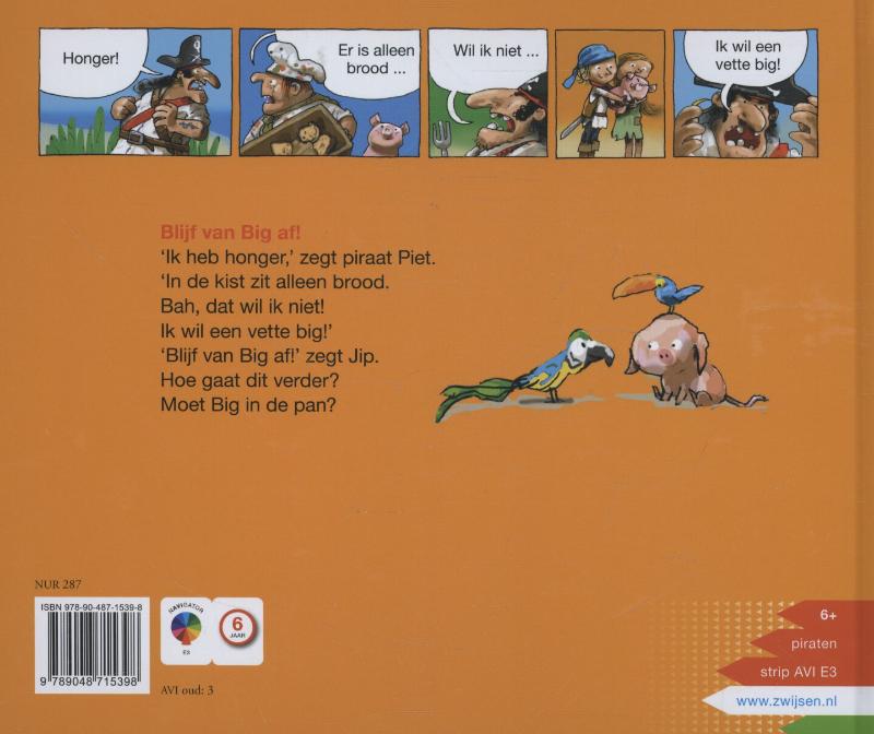 Blijf van big af! / Strip voor beginnende lezers achterkant