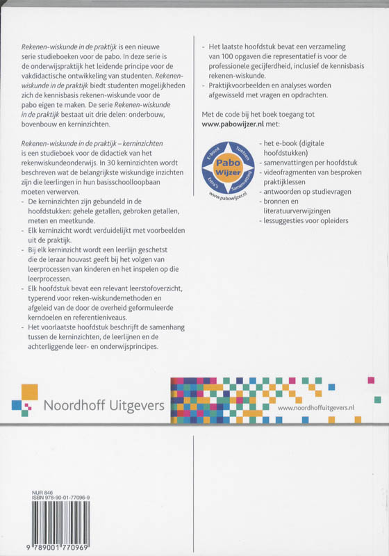 Rekenen-wiskunde in de praktijk Kerninzichten achterkant