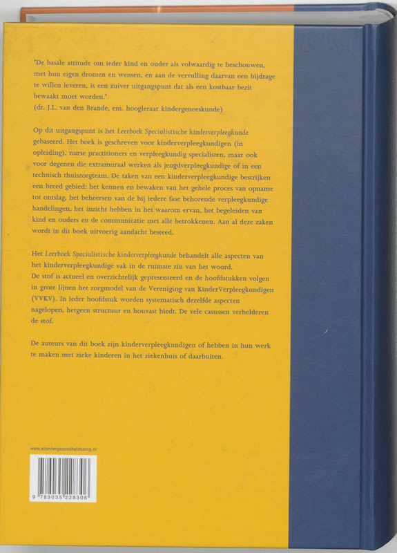 Leerboek Specialistische Kinderverpleegkunde achterkant