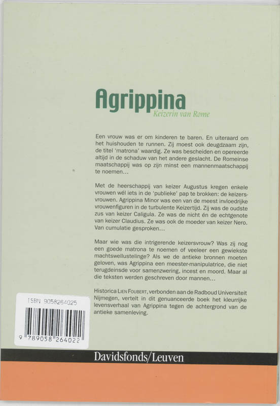 Agrippina Keizerin Van Rome achterkant