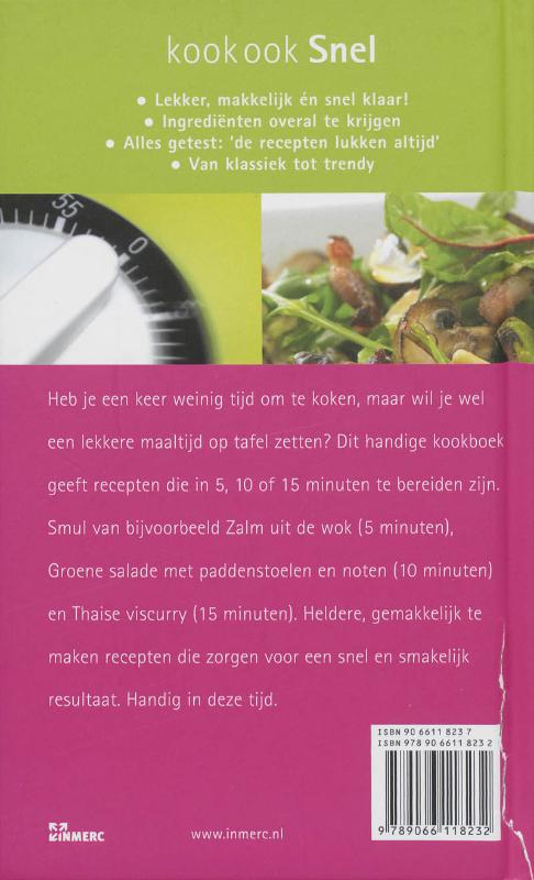 Snel / Kook ook achterkant