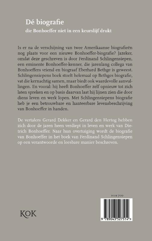 Dietrich Bonhoeffer ,1906-1945 achterkant