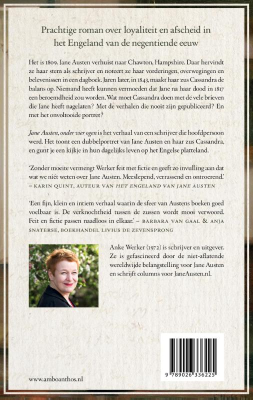 Jane Austen, achterkant