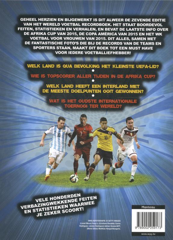 Wereld voetbal recordboek 2016 achterkant