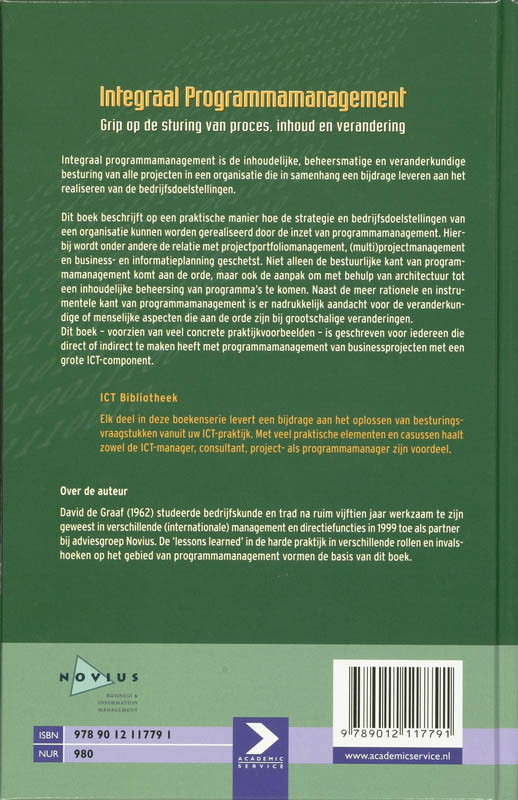 Integraal Programmamanagement achterkant