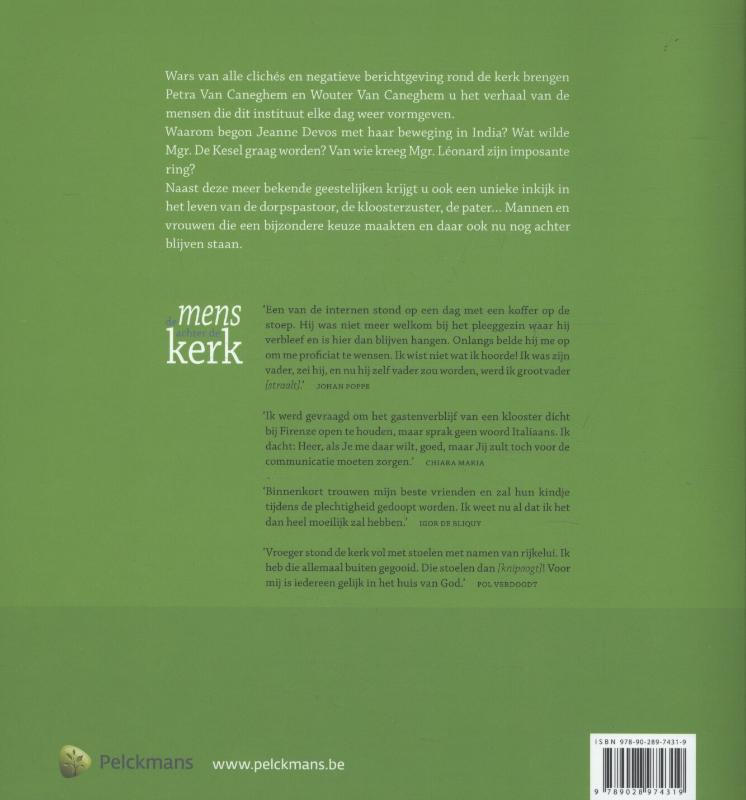 De mens achter de kerk achterkant