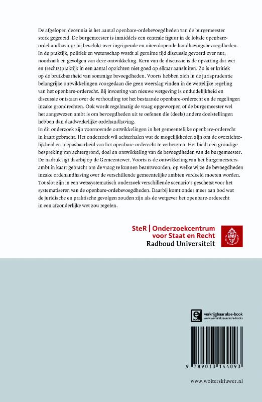 Orde in de openbare orde achterkant