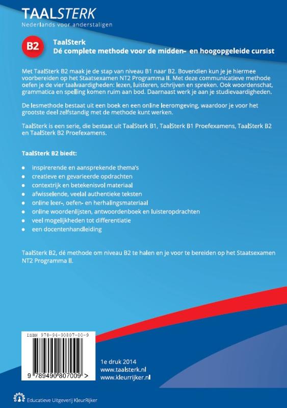 TaalSterk - B2 achterkant