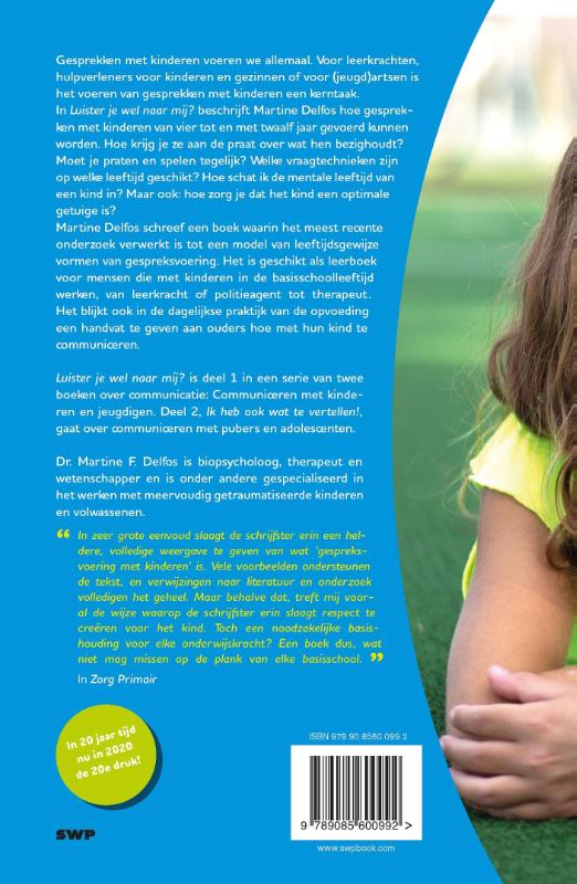Luister je wel naar mij? achterkant