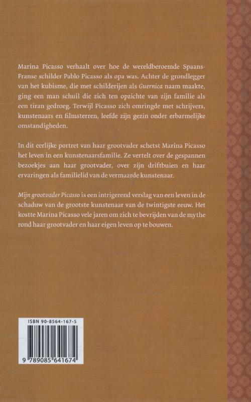 Mijn grootvader Picasso achterkant