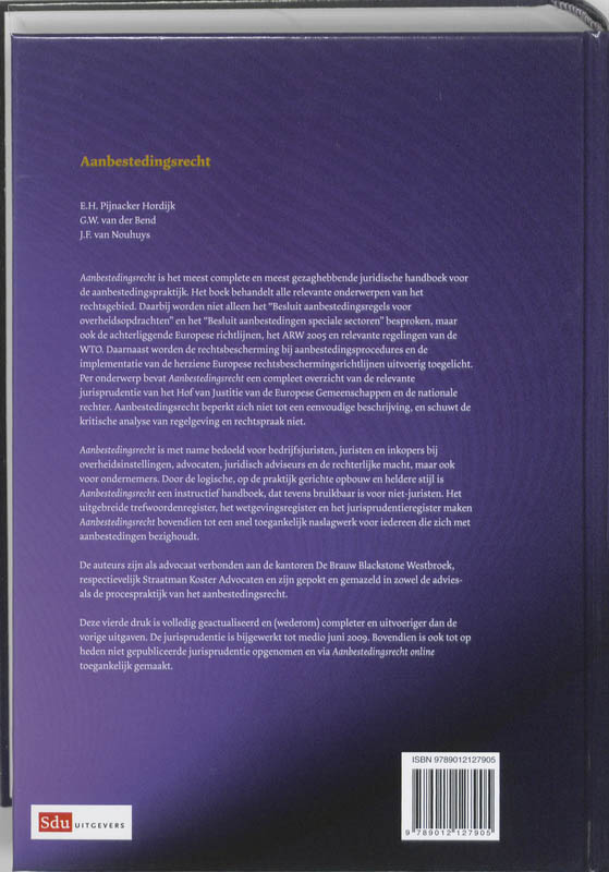 Aanbestedingsrecht achterkant