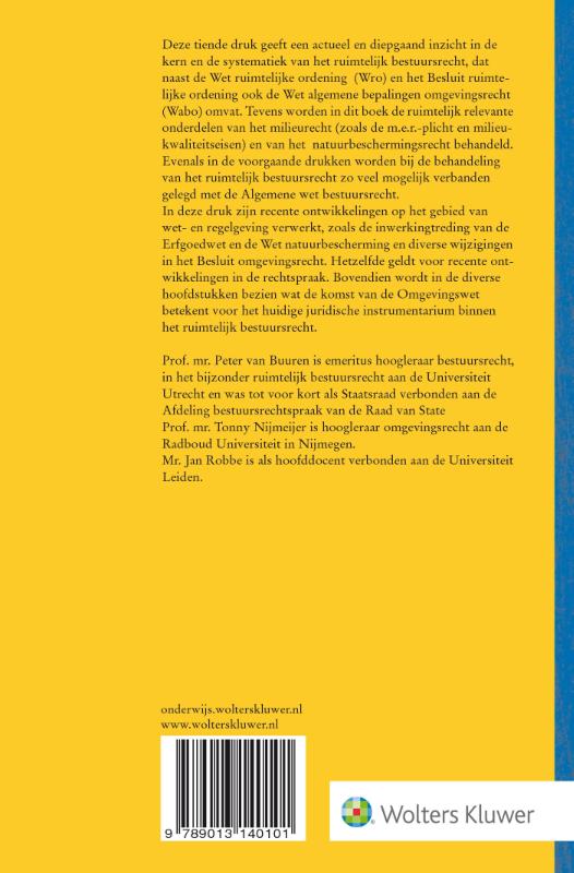 Hoofdlijnen ruimtelijk bestuursrecht achterkant