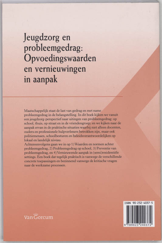 Jeugdzorg En Probleemgedrag achterkant