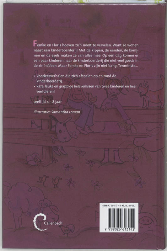 Femke en Floris op de kinderboerderij achterkant