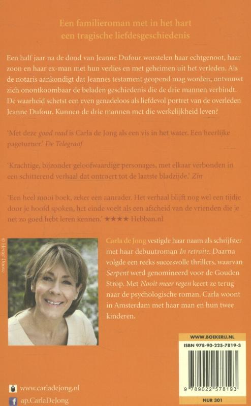 Nooit meer regen achterkant