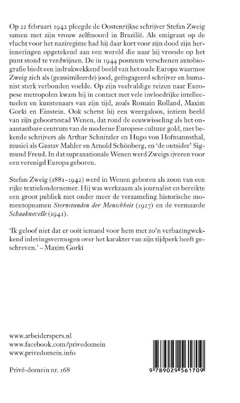 Wereld van gisteren / Prive-domein / 168 achterkant