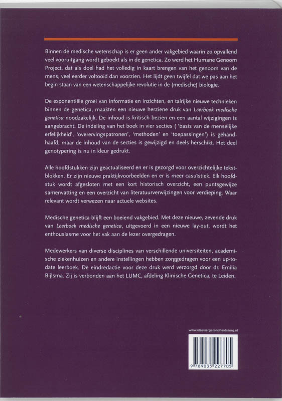 Leerboek medische genetica achterkant