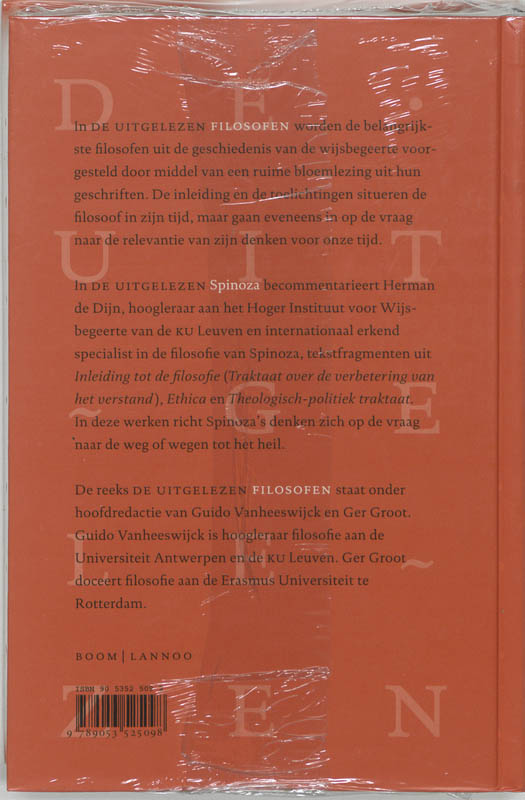 De uitgelezen Spinoza / De uitgelezen filosofen achterkant